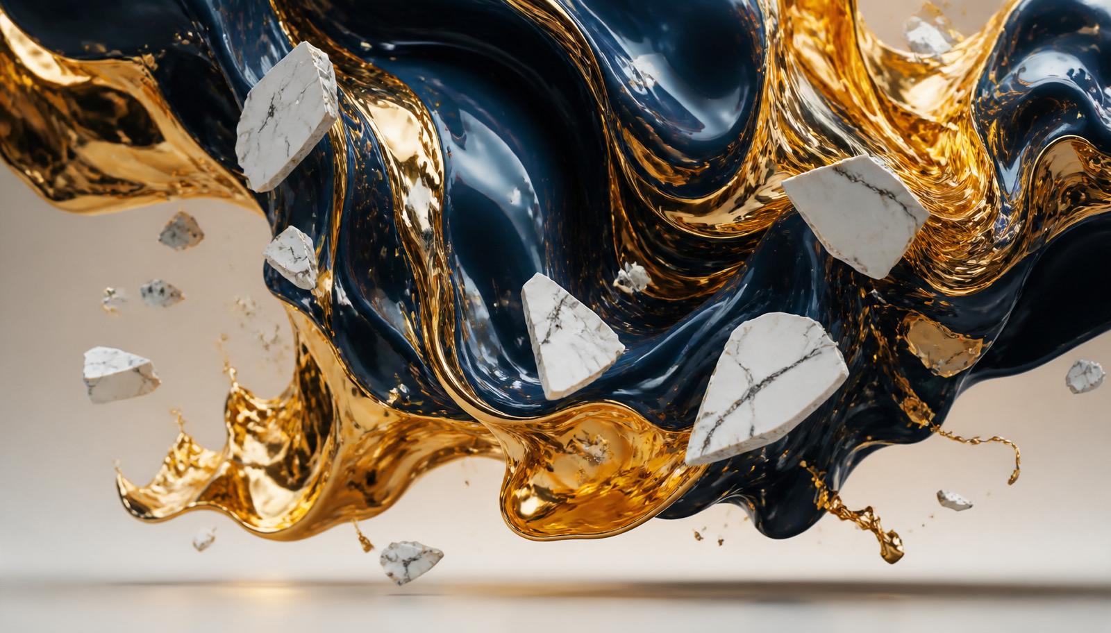 Gold and marble abstract